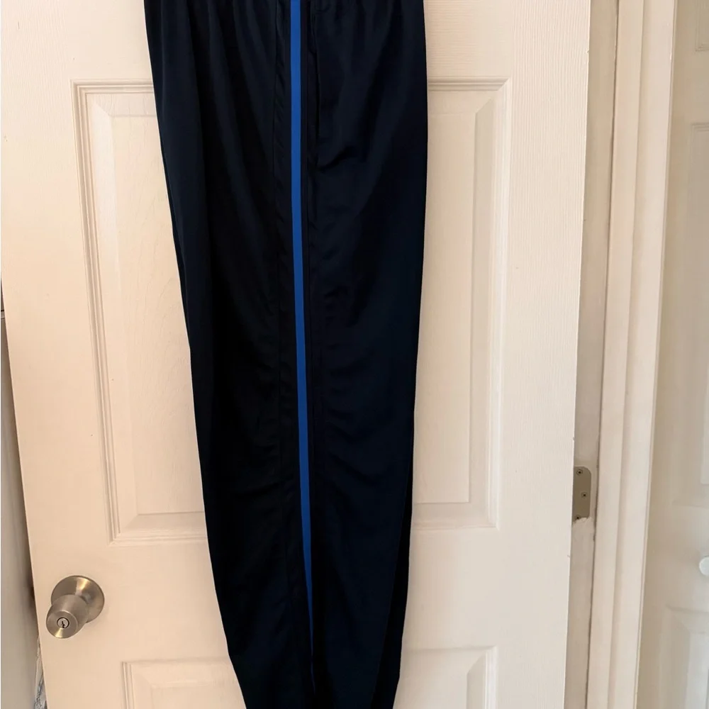 Nike Men's Dark Blue Joggers with Stripe Accents - Picture 1 of 9